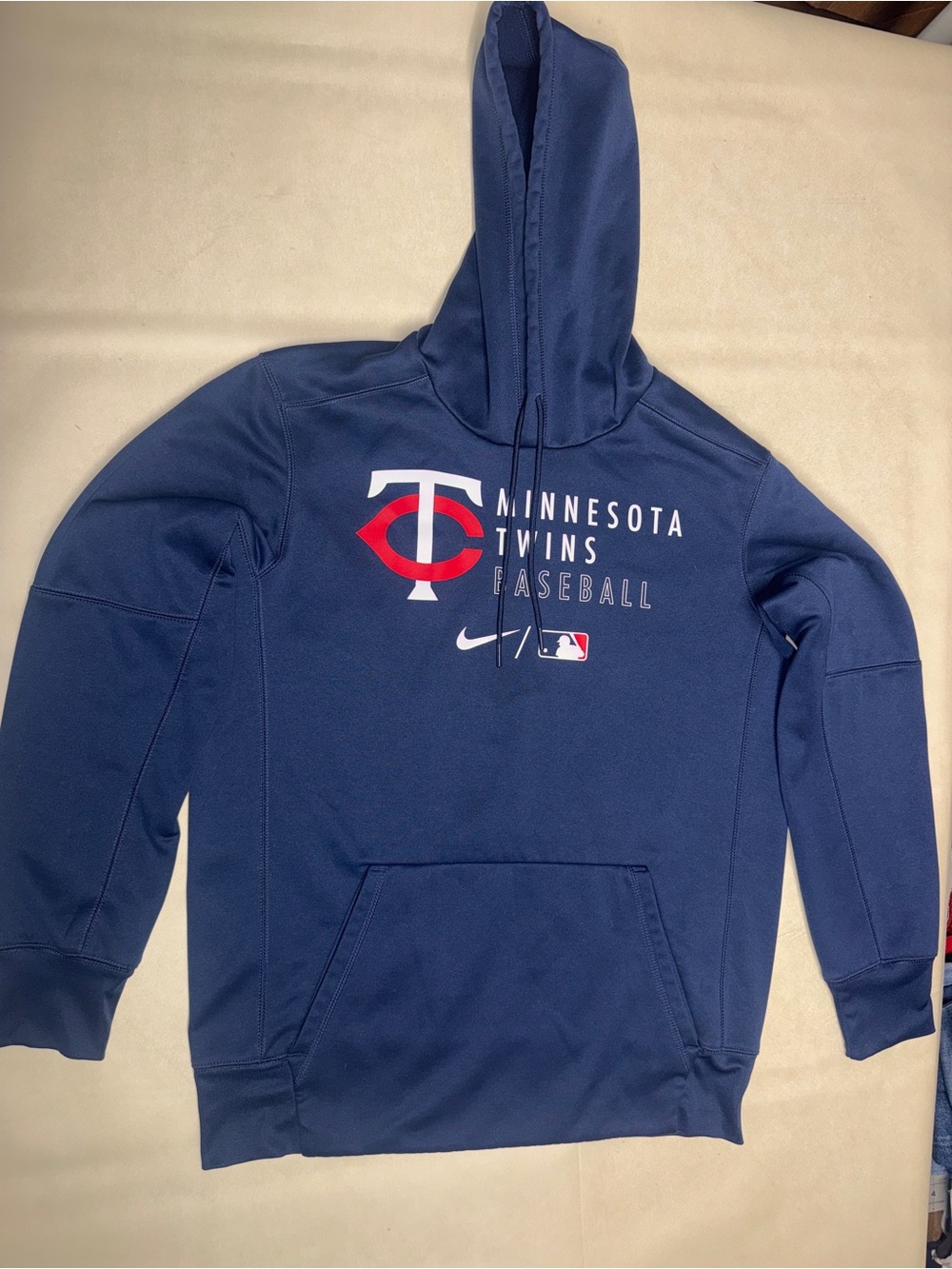 Nike Minnesota Twins Navy and Red Crewneck Hoodie